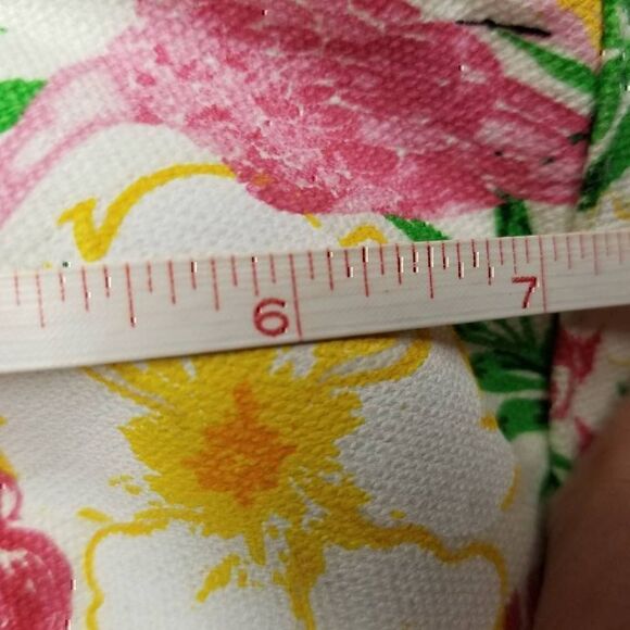 Apt. 9 Floral Cottagecore Barbiecore Pink Cotton Wooden Clutch Handbag - Picture 8 of 9